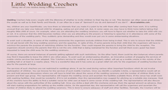 Desktop Screenshot of littleweddingcrechers.com